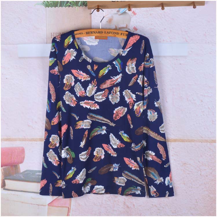 Quần lửng cổ tròn mùa thu quần lửng đơn mảnh cotton Lycra trung và cũ cộng với phân bón XL đồ lót nhiệt áo thu đông nam