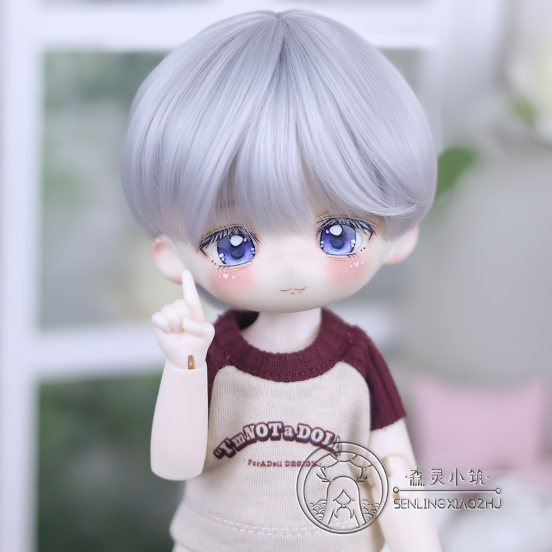 Senling Xiaozhu Soft Silk Wig 3/4/6 Scale Bjd Sd Male Doll Daily Wig Short Hair in Stock