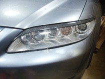 Suitable for Mazda 6 light eyebrows carbon fiber headlights light stickers Mazda M6 coupe light decorations One Pure Carbon Fiber