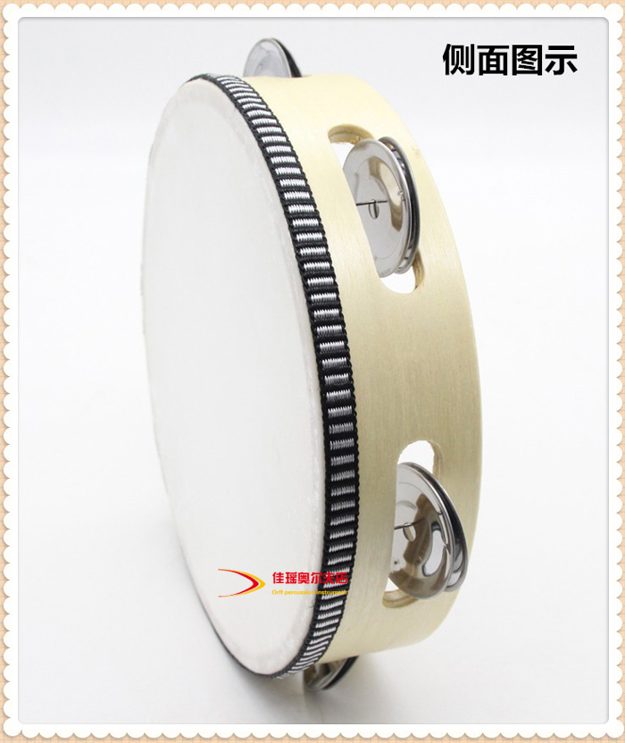 Tambourine dancing props Orff children's percussion instrument adult performance kindergarten teaching aids