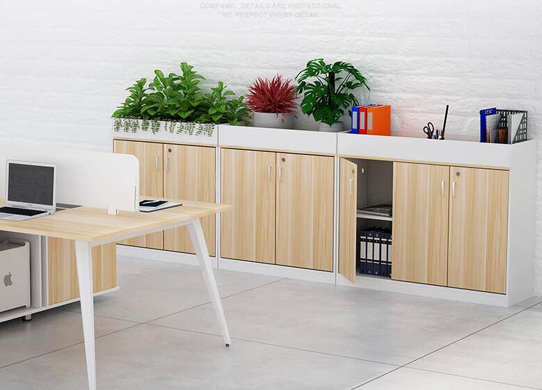 Office file cabinet partition flower trough cabinet data cabinet simple modern file cabinet wooden low cabinet staff storage cabinet