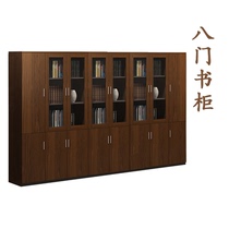Qingdao plate filing cabinet company data Cabinet boss landing high cabinet simple glass door bookcase combination background cabinet