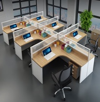 Office staff office table and chair combination glass screen card position simple modern 24 6 manual staff card holder