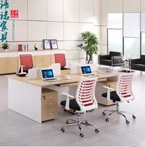 Panel single staff office table and chair combination wooden screen station simple modern computer desk Qingdao furniture