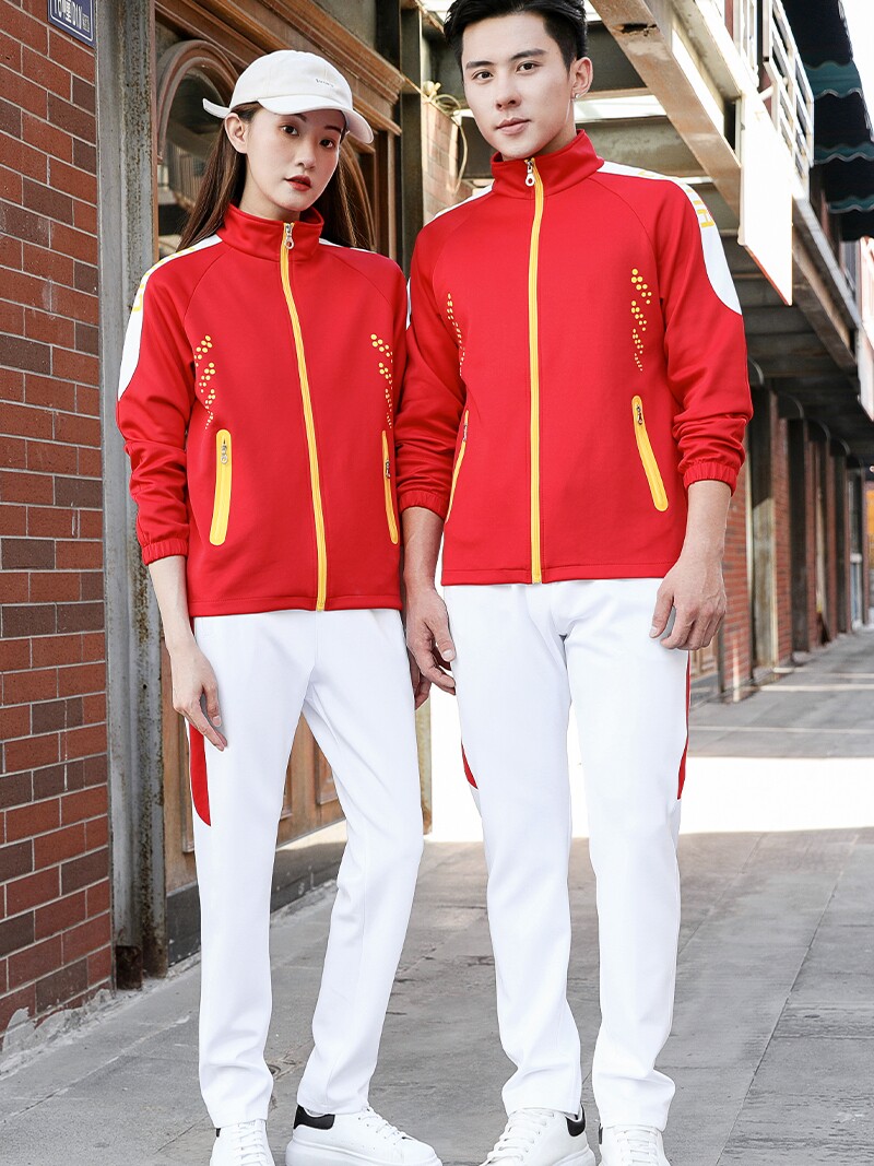 CHINESE TEAM SPORTSWEAR SPRING AND AUTUMN SUITS STUDENT CLASS UNIFORMS GROUP APPEARANCE UNIFORMS SPORTS MEETING OPENING CEREMONY COSTUMES AND AWARD UNIFORMS