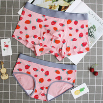 Couple underwear cotton crotch mens and womens underwear set new modal sweet cute cartoon double big size