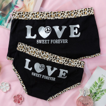 New couple underwear cotton set cute sexy BAO WEN double simple creative womens underwear mens boxer pants