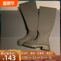 ZA2022 autumn new khaki green anti-level bottom long knight boots womens high boots but knee boots women