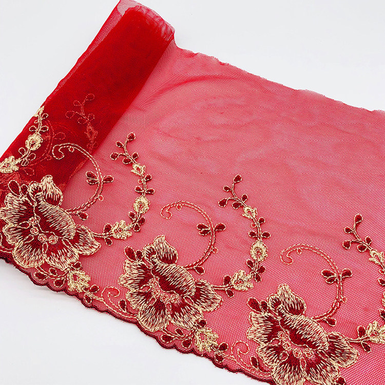 Skirt decoration lace diy color mesh embroidery lace with baby dress wedding fabric Clothing accessories width 17cm