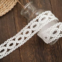 2019 state-of the-art computer embroidery Milk hollow lace accessories clothes embroidery lace small side width 3 5cm