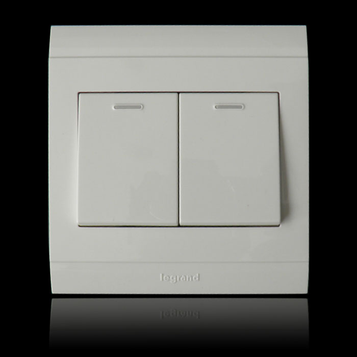 TCL Legrand switch socket panel Meilunshan series two-open double-cut switch with anti-counterfeiting