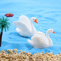 Qiyi fish tank decoration sailing boat swan beach series decorative ornaments seabird shells Mediterranean style