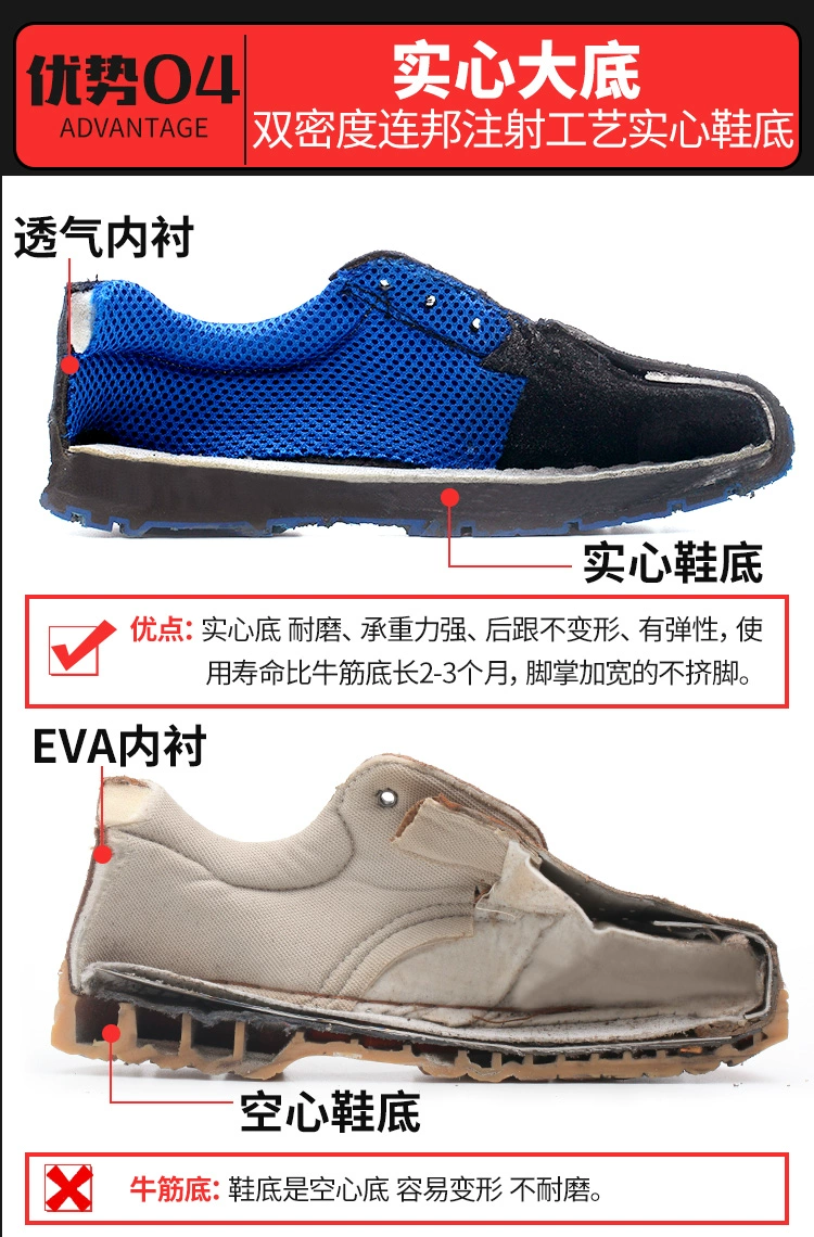 Electrician's shoes, insulating shoes, casual welding work shoes, men's summer breathable, deodorant labor protection shoes, genuine leather, lightweight, non-slip, soft soles