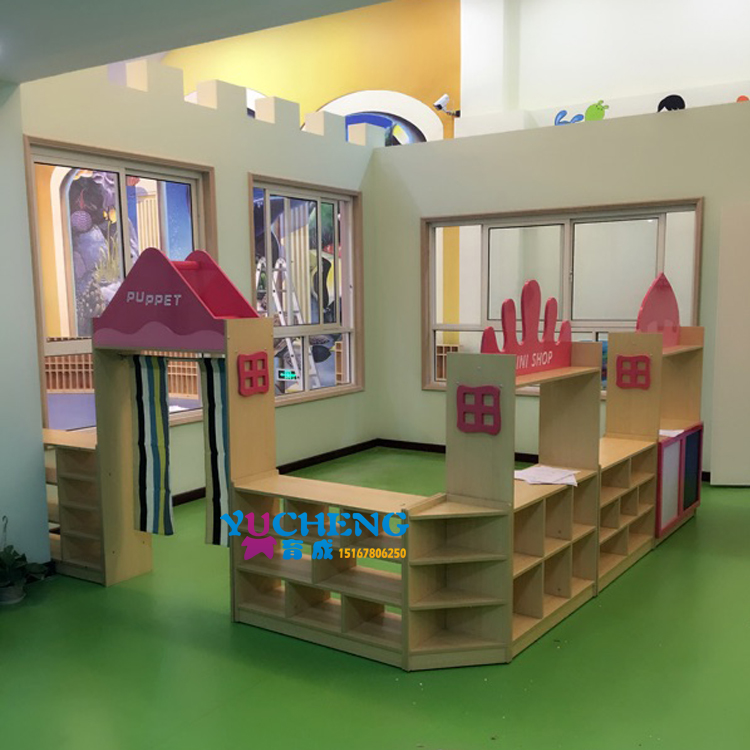 Kindergarten Combo Toy Cabinet Storage Containing Cabinet Zhangzione Pine Corner Cabinet Children's Bookshelf Solid Wood Area Corner Cabinet