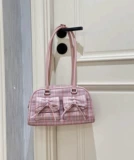 Ретро небольшая сумка подмышку с бантиком, сумка на одно плечо