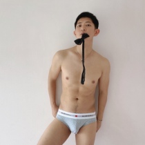 Mr. Afly-Low waist comfort Mens breathable personality Pants Head Cotton Pure sexy Sexy Triangle Pants (full three