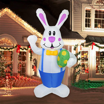 Christmas decoration Cartoon inflatable model 1 9 meters Easter Inflatable Rabbit Led lights Festival venue layout