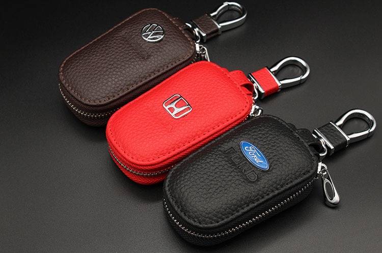 Đàn ông và phụ nữ dây kéo Toyota Honda Nissan Buick Ford kinh doanh hiện đại nói chung thắt lưng da chìa khóa xe túi ví đựng chìa khóa nữ