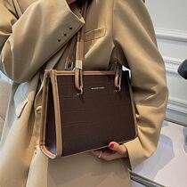 High-end Name Handbag Women 2021 New Unique Niche Design Fashion 100 Hitch Winter Texture Single Shoulder Tote Bag