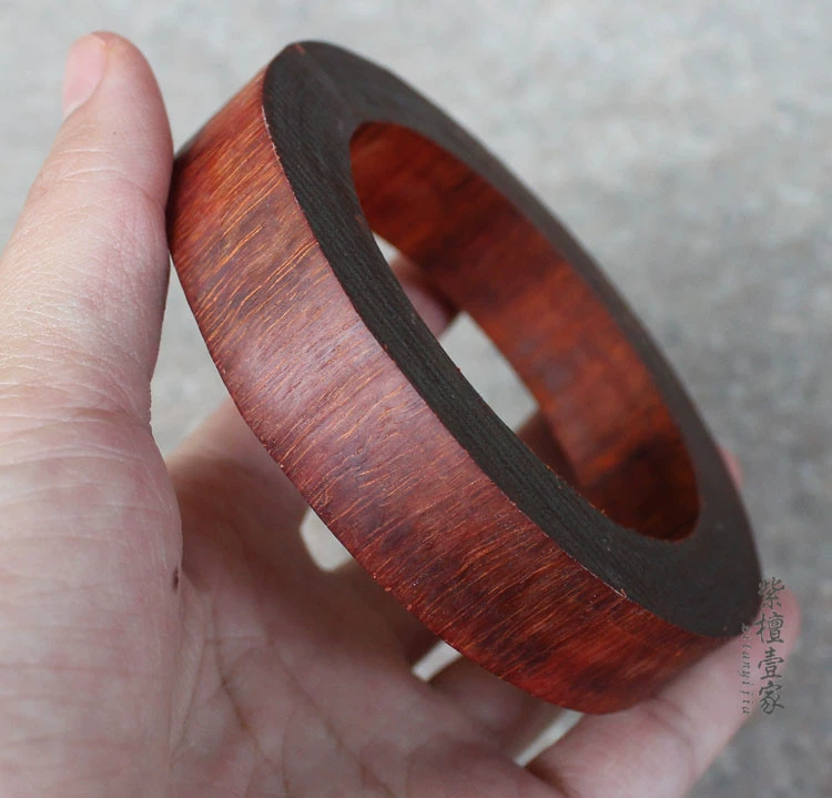 Redwood Authentic Ấn Độ Thùy gỗ hồng mộc Vòng tay mật độ cao Vòng đeo tay phôi Bán thành phẩm Handmade DIY Vòng tay gỗ - Vòng đeo tay Cuff
