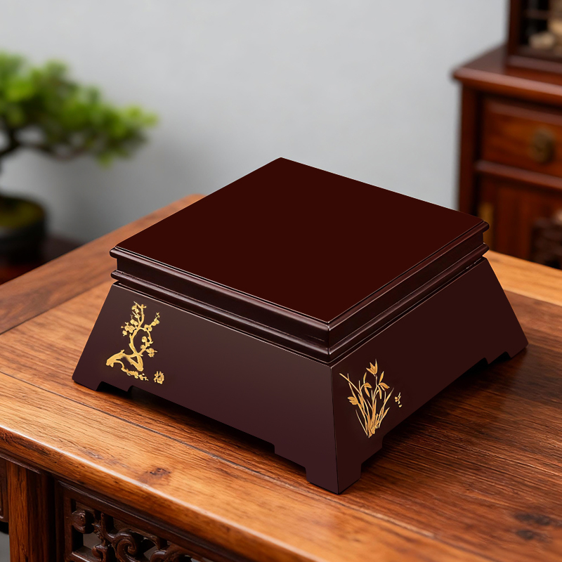 Flower Pot Base, Plum, Orchid, Bamboo, Chrysanthemum Ornaments, Vase Stand, Treasure Bowl, Imitation Wood Stand, Handicrafts, Heightening Base