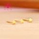 Gold small earrings, invisible personalized mini ear-raising pure gold, simple five-pointed star women's earrings, ear-raising stick gold earrings