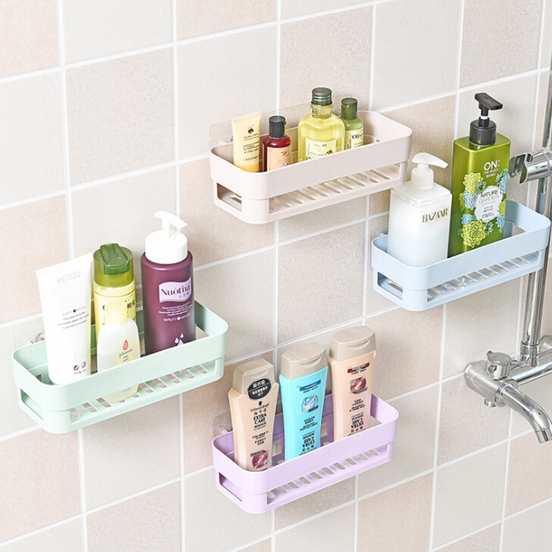 Bathroom shelve storage floor Toilet Wall-mounted bathroom Dressing Room Suction wall Bathroom With Punch-free suction cup