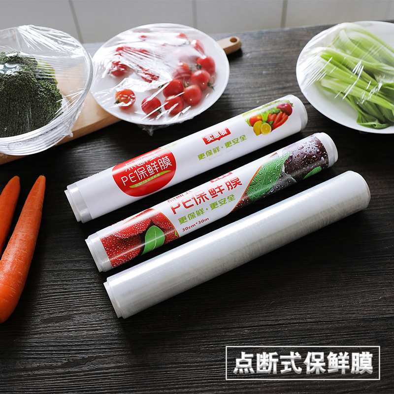 Point Breaking Preservation Film Home Food Grade Fruit Vegetables Preservation Paper Kitchen Fridge Large Roll Fresh film