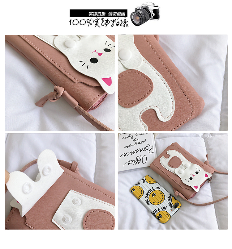 Dọc mini điện thoại di động túi nhỏ 2019 mới hoang dã dễ thương mèo con túi tiền xu Túi Messenger túi điện thoại di động - Túi điện thoại cặp đeo chéo nam