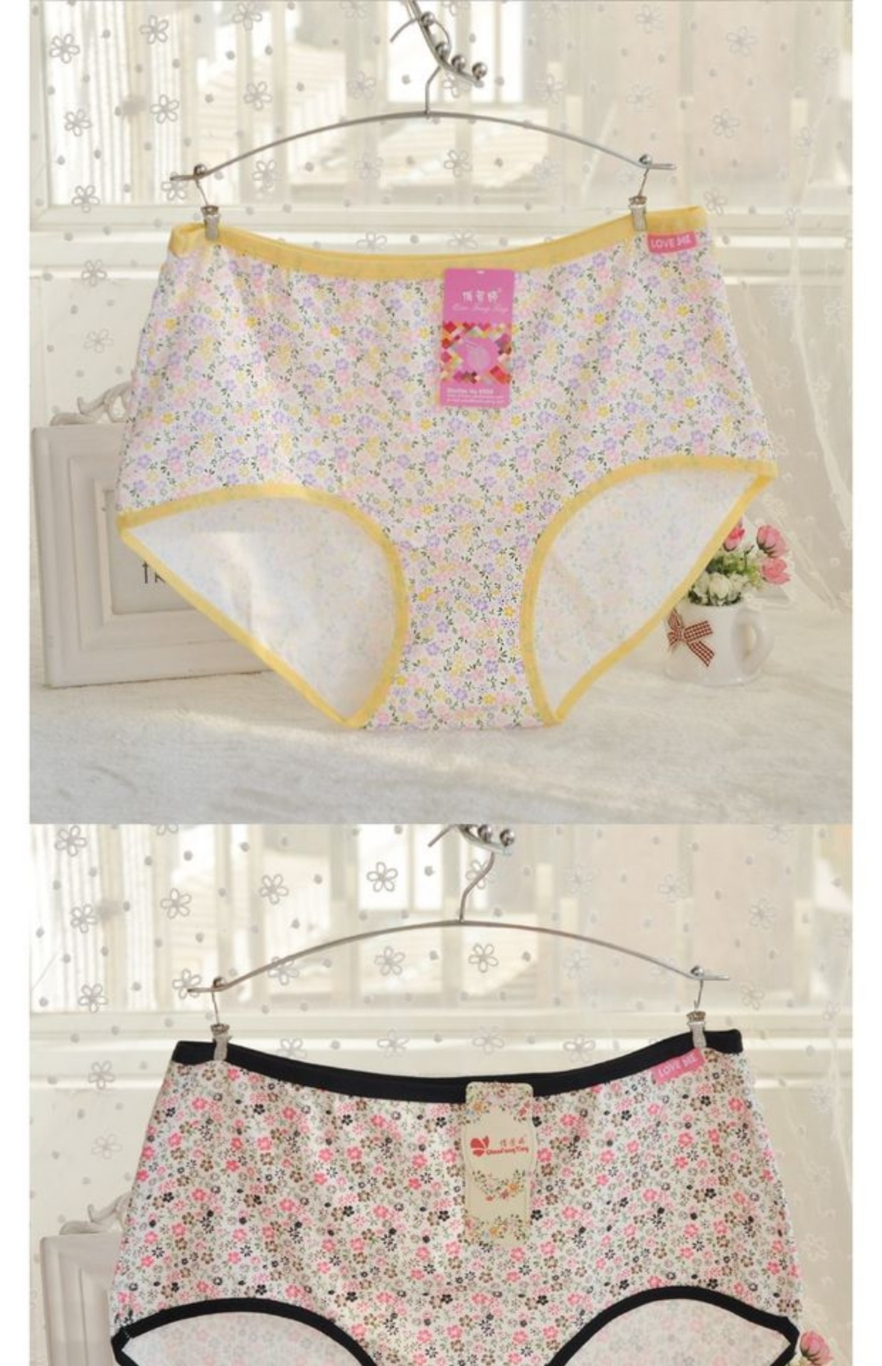 Bốn bài viết 俏 6568 đồ lót nữ cotton cotton đồ lót mẹ cỡ lớn eo cao Quần cotton Lycra quần lót