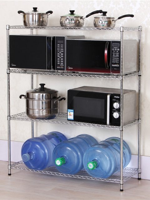 Grid kitchen shelf household shelf adjustable flower shelf storage rack desktop simple finishing rack clip joint storage rack