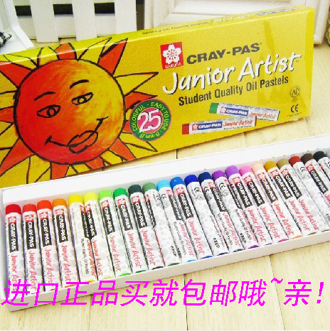 SAKURA cherry blossom 24 color oil painting stick with colorful soft wax pen graffiti fill color oil painting stick children oil painting stick