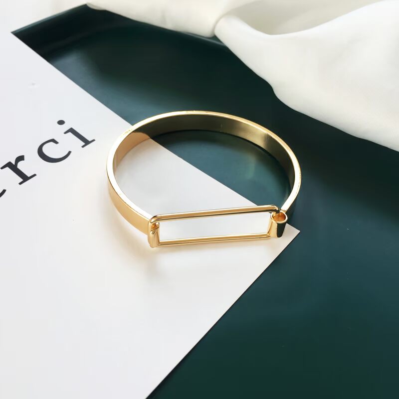 Châu Âu và Mỹ khí nữ bình thường hoang dã gió mát phong cách hương vị thời trang trí tuệ nữ hình học đơn giản vòng tay kim loại vòng đeo tay
