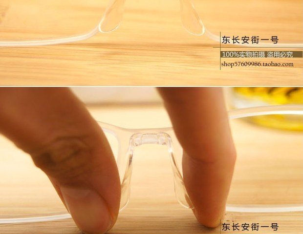 Hàn Quốc nhập khẩu khung siêu nhẹ TR90 full frame khung kính trắng trong suốt với khung đệm mũi mắt kính gentle monster