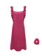 Dragon Fruit Color Sleeveless Suspender Dress 2026 Spring New Style French Square Collar Slimming A-Line Dress 1455