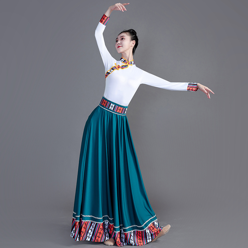 Tibetan dance performance clothing new blouses Tibetan costumes women folk dance costumes The Tibetan costumes are in costume-Taobao