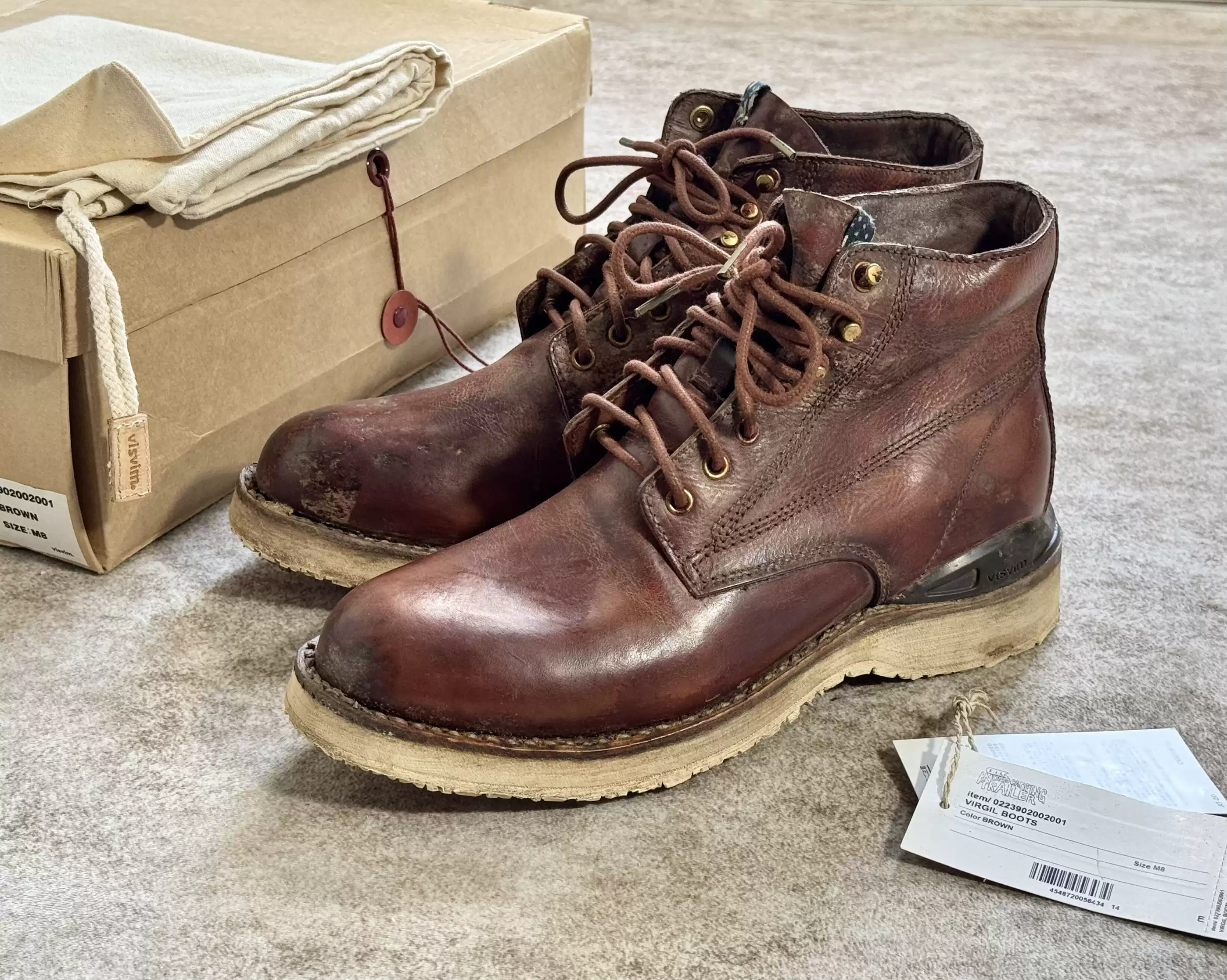 特价Visvim 23ss ICT Virgil Boots Folk 泥染工装靴v靴靴子-淘宝Taobao 