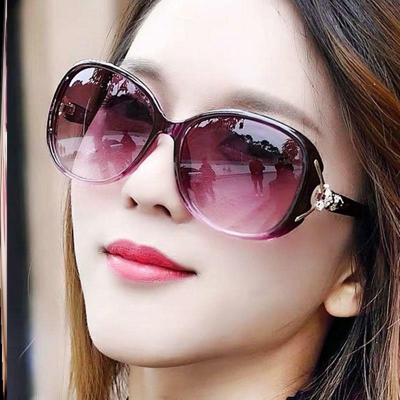 Sunglasses women's new wave sunglasses summer fashion glasses big face slim 100 lap up clear temperament-Taobao