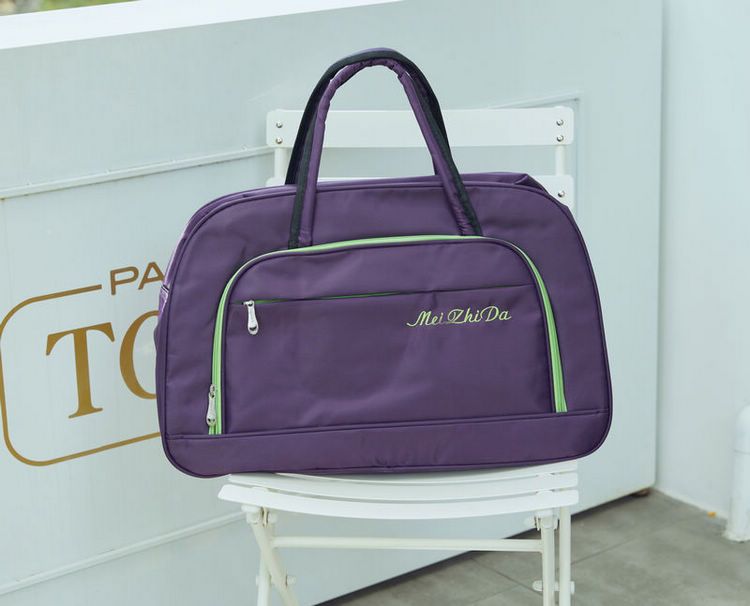 Phiên bản Hàn Quốc của túi hành lý vải Oxford dung tích lớn túi duffel nhẹ đi khoảng cách ngắn Túi du lịch nữ xách tay đơn giản chống thấm nước - Túi du lịch