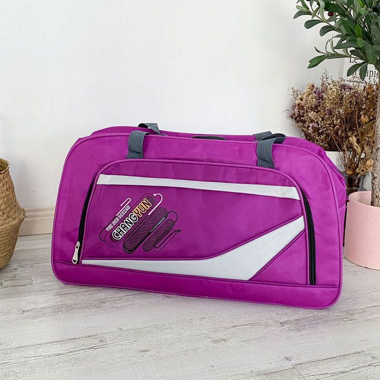 Phiên bản Hàn Quốc của túi hành lý vải Oxford dung tích lớn túi duffel nhẹ đi khoảng cách ngắn Túi du lịch nữ xách tay đơn giản chống thấm nước - Túi du lịch