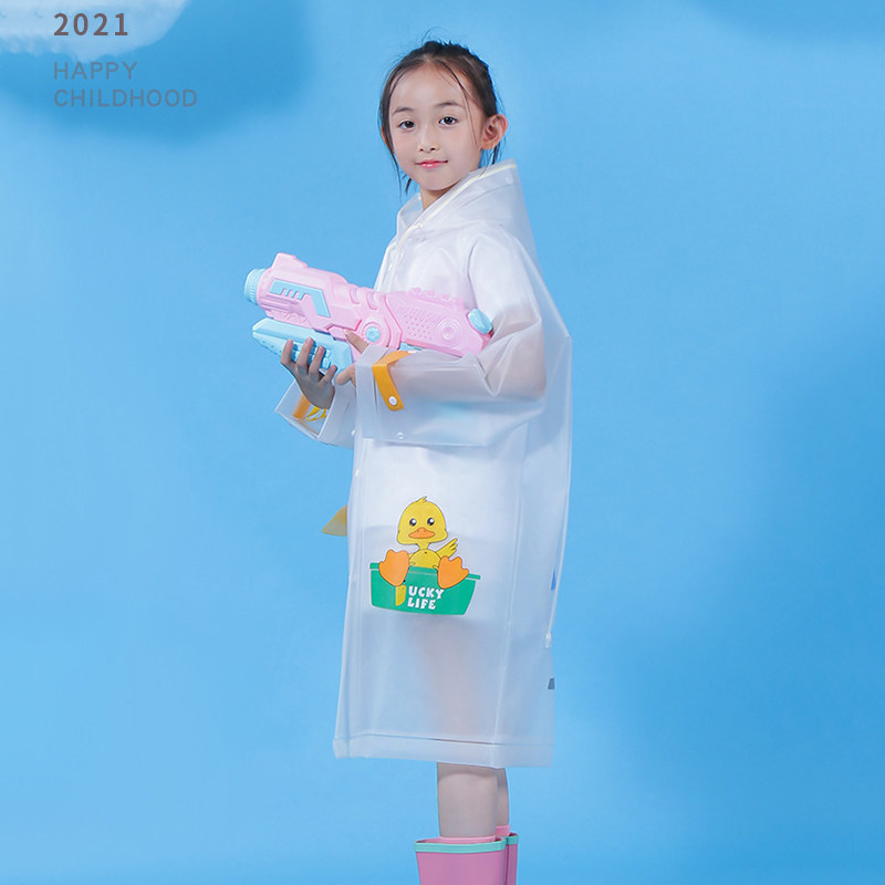 2021 Children's raincoat Female Long Edition Full body Anti-rain girl boy Boy Rain The Boy Rain The Boy Even the Rain and the Summer