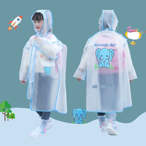 Childrens raincoats primary school girls ponchos boys full body waterproof summer and autumn children with schoolbags rain gear