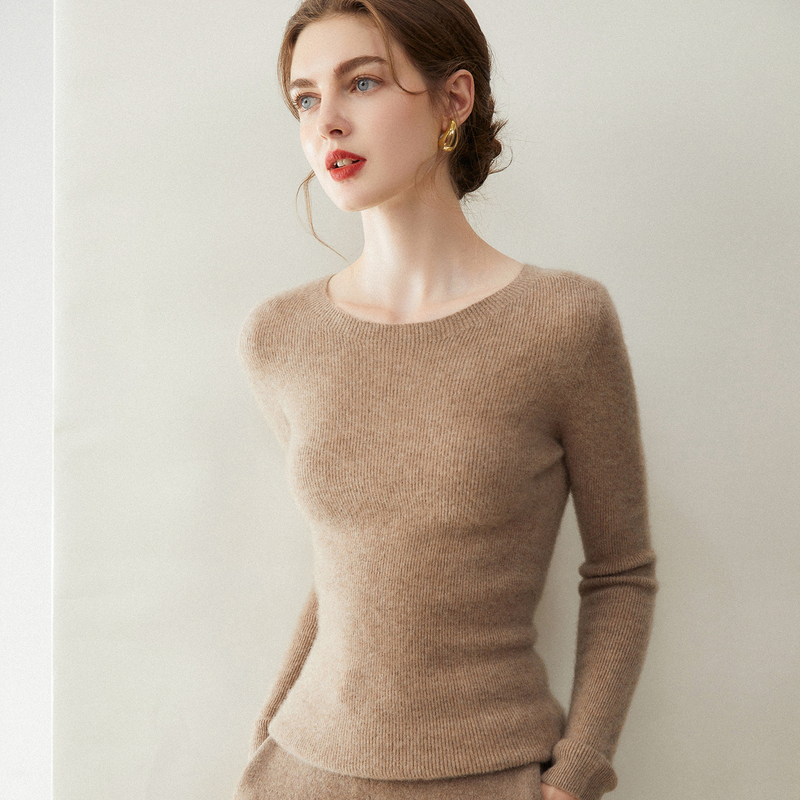 Slimming New Arrival~2026 New Style 100% Pure Cashmere Sweater for Women, Round Neck, Slim Fit, Seamless One-Piece Knit Base Shirt