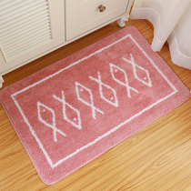 Toilet floor mat bathroom entrance entrance entrance mat plush carpet machine washable
