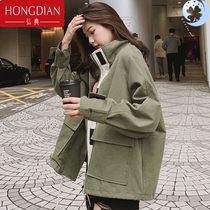  2019 spring and summer new Korean version of the wild loose student jacket frock top tide Harajuku style bf thin jacket