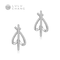 luluchang earrings female tide 925 sterling silver fashion personality temperament Silver 925 skirt earrings