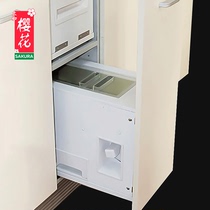 Taihe cherry cupboard rice barrel rice surface double use rice storage box with door type pull-out type rice cylinder surface barrel rice cabinet damping