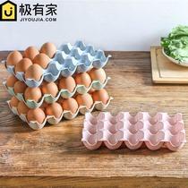 Plastic egg box Kitchen refrigerator storage box Egg rack preservation box Egg grid Egg box Egg tray