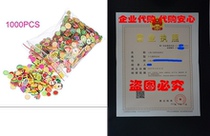 1000pcs bag Nail Art 3D Fruit Feather Heart Flower Candy Ti