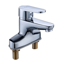 Copper double hole basin faucet hot and cold faucet basin basin basin faucet toilet hand washing faucet three holes
